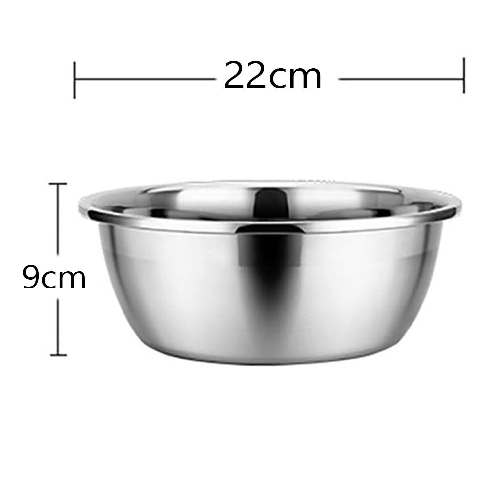 Stainless Steel Dish Meal Plate Fruit Dinner Plate serving dishes 22 CM