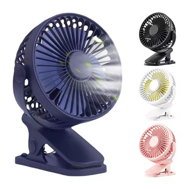 Portable Mini Hand Clip Fan USB Charging Quiet Desktop Electric
