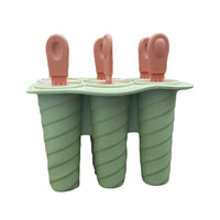 (Net) Silicone Ice Cream Popsicle Molds Silicone 6 Pieces