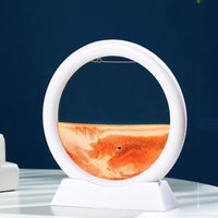 Quace Sand Art Liquid Motion Moving Sand Art Picture 3D Deep Sea Sandscape Flowing Sand Frame Painting 3D Color Quicksand Home Office Desk Decor Small Size