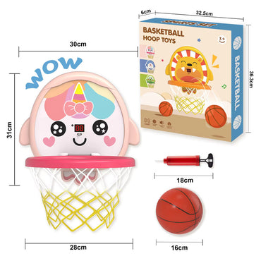 Children Plastic Funny Cartoon Animals Soft Basketball Indoor Games Playing Basketball Hoop Toys