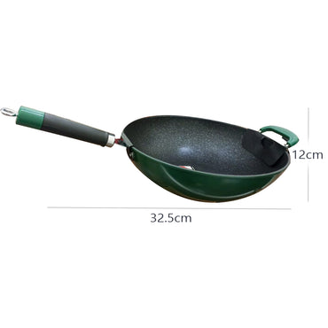 (Net) Nonstick Frying Pot Cooker Iron Kitchen Cookware Gas Stove 32.5x32.5x12cm