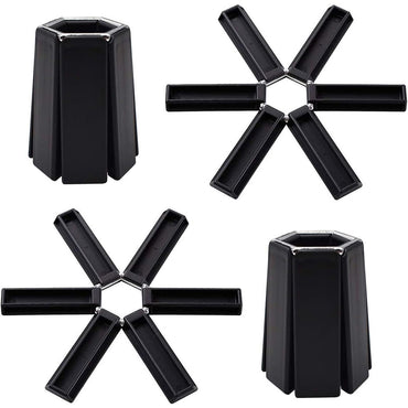 Heat Resistant Insulation Pad,Folding Heat Insulation Pad Trivets Non-Slip Potholders Coaster Phone Rack Pan Holder