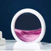 Quace Sand Art Liquid Motion Moving Sand Art Picture 3D Deep Sea Sandscape Flowing Sand Frame Painting 3D Color Quicksand Home Office Desk Decor Small Size