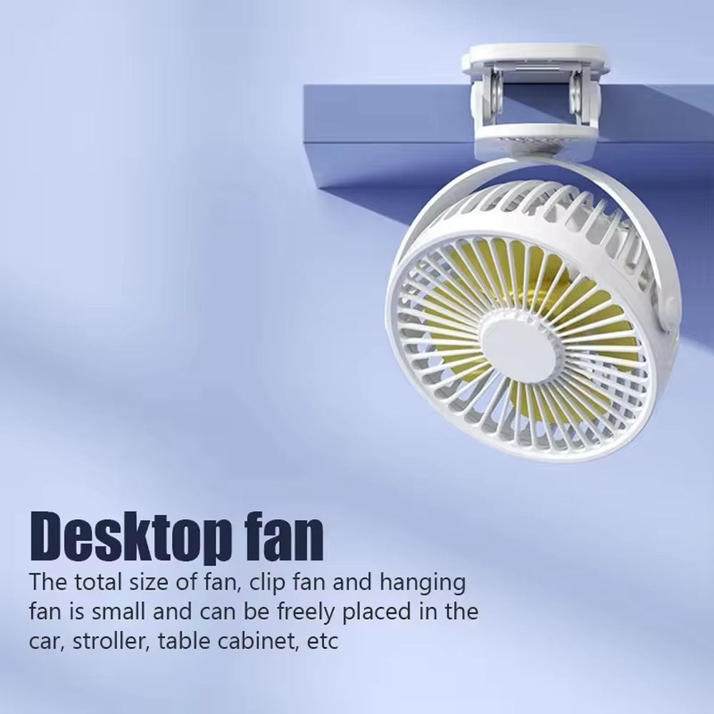 Portable Mini Hand Clip Fan USB Charging Quiet Desktop Electric