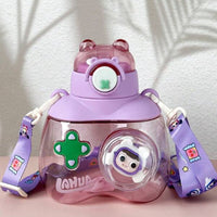 (Net) Cute High-Value Plastic Cup With Straw 750 ML