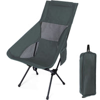 (net)Outdoor Portable Camping Chair Ultralight Compact Oxford Cloth Folding Lawn Chair Backpacking Seat With Small Pocket Carrying Bag