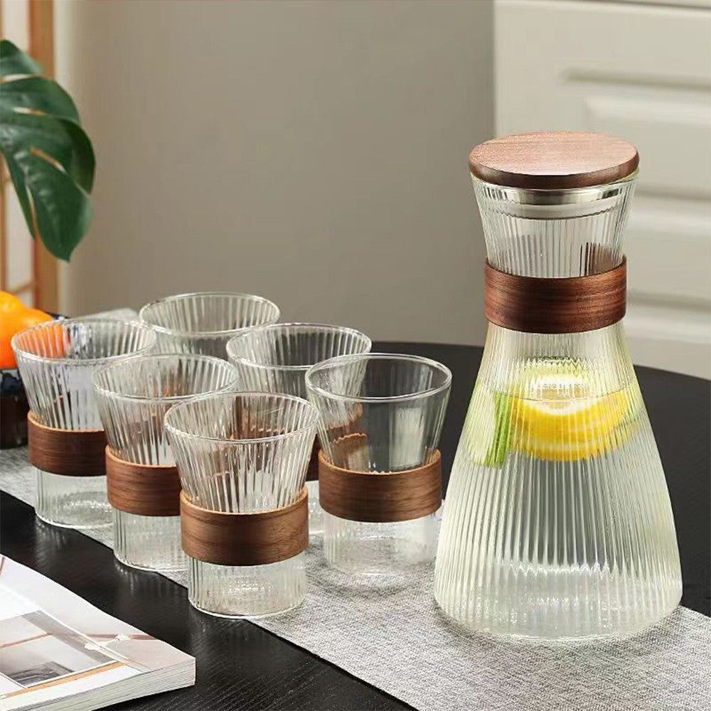 (NET) 7 Pcs High Temperature Resistant Tea Cup Household Water Cup Set Drinking Water