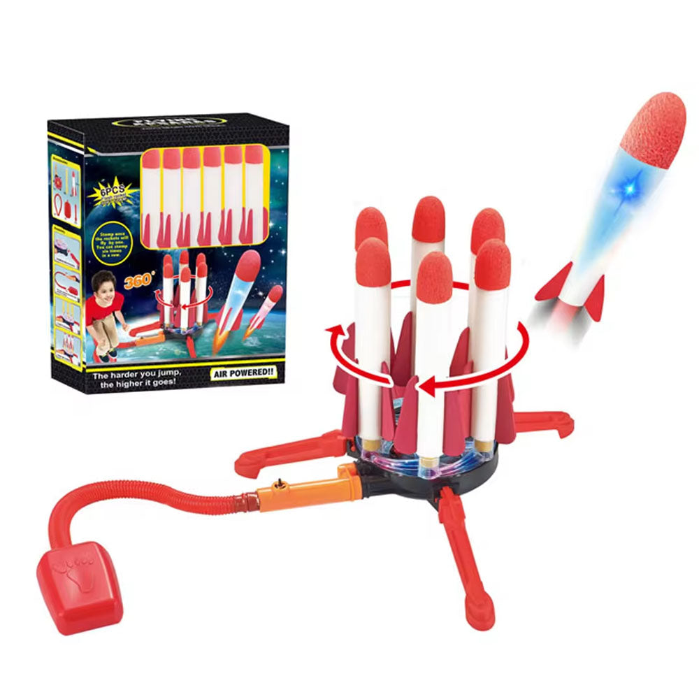 (NET) Garden Player Rocket Launcher Game Toy with Flash Light Shooting