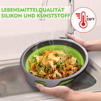 Silicone Folding Plastic Colander Strainer Kitchen 24 x 30 x 9  cm