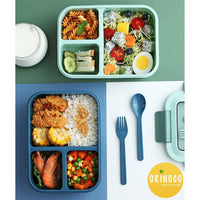 Lunch Box High Capacity 3 grid Picnic Food Fruit Container Storage Box with Tableware Bento Box 1200ML