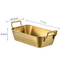 (NET) Cabilock Snack Basket Roasting Tray Serving Plates steam Snack 10x17 CM