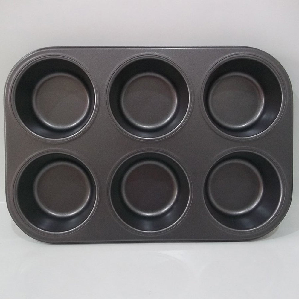 Mini Muffin Tray 6 Cup Muffin Pan Carbon Steel 27x18x2cm