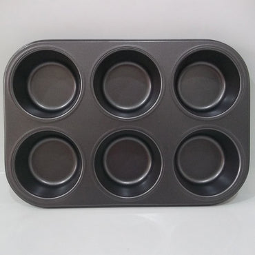 Mini Muffin Tray 6 Cup Muffin Pan Carbon Steel 27x18x2cm