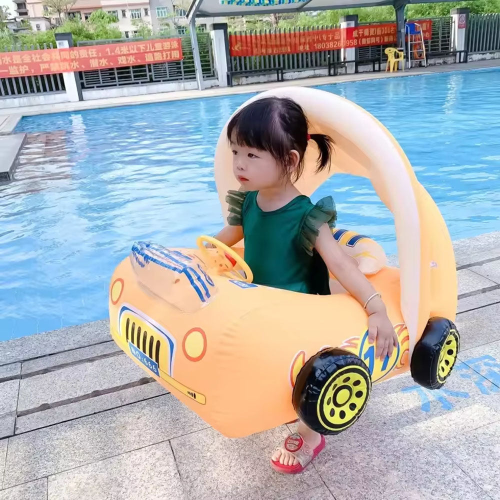 (NET) Swimming Circle Seat Ring Sunshade Car Steering Wheel Floating Design