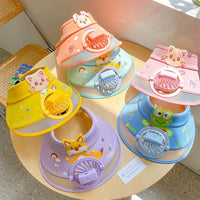 Hat Electric Fan Tennis Cap Anime Animal Boys Girls Summer Outdoor Sun Protection Hat