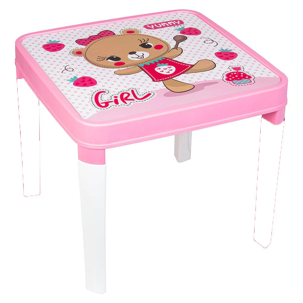 Herevin Decorated Childs Table - Pink Bear / 161971-304