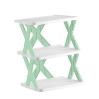 3 layer Stackable Shoe Storage Box Entryway Shelf Box Plastic Shoe Cabinet Space Saver / 23FK056-2