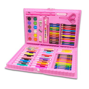 86PC Portable Inspiration & Creativity Coloring Art Set Kids Painting & Drawing Supplies,Oil Pastels, Crayons, Colored Pencils, Watercolor Pens Gift for Girls Boys Artis blue