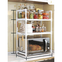 Microwave Oven Rack 2 Layers Kitchen Storage Organizer Rack