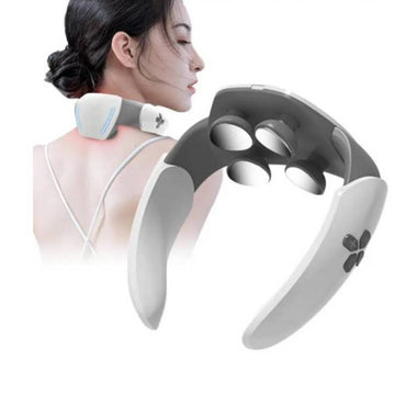 Neck massager USB charge heating magnetic pulse electric neck massage tool