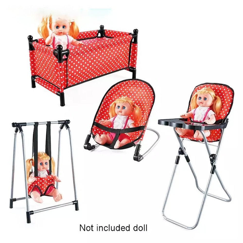 (Net) 3-in-1 Doll Play House Pretend Set - Inspire Endless Imaginative Adventures