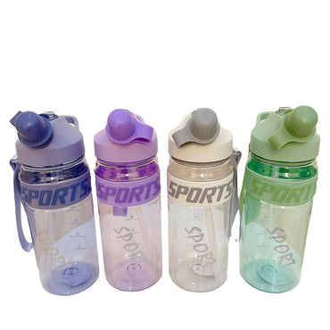 (NET) Double Drinking Way Sport Water Bottle With Silicone Bands 880 ML