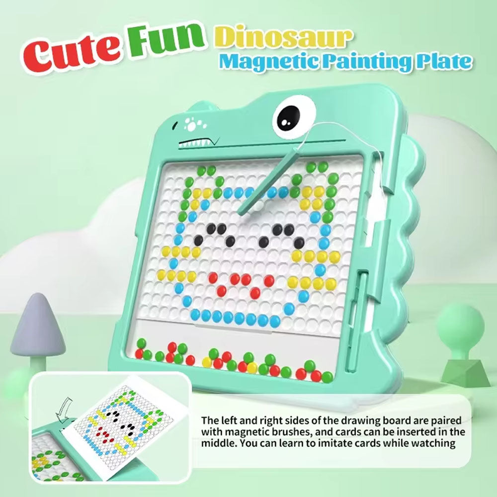 Cute Dinosaur Magnetic Doodle Board Children's Cartoon Pen Control Training Writing Magnetic Toys Magnetic Drawing Board For Kid