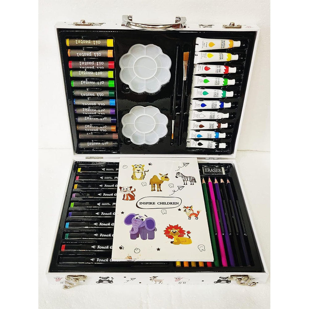 68-Piece Painting Set in Portable Briefcase for Kids and Adults