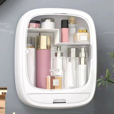 Plastic Wall-Mounted Waterproof Makeup Storage Case Cosmetic Organizer Box for Bedroom Bathroom/ LD-888 / 1232638