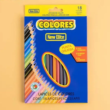 New Elite Colored Pencils 18 Colors / 018713