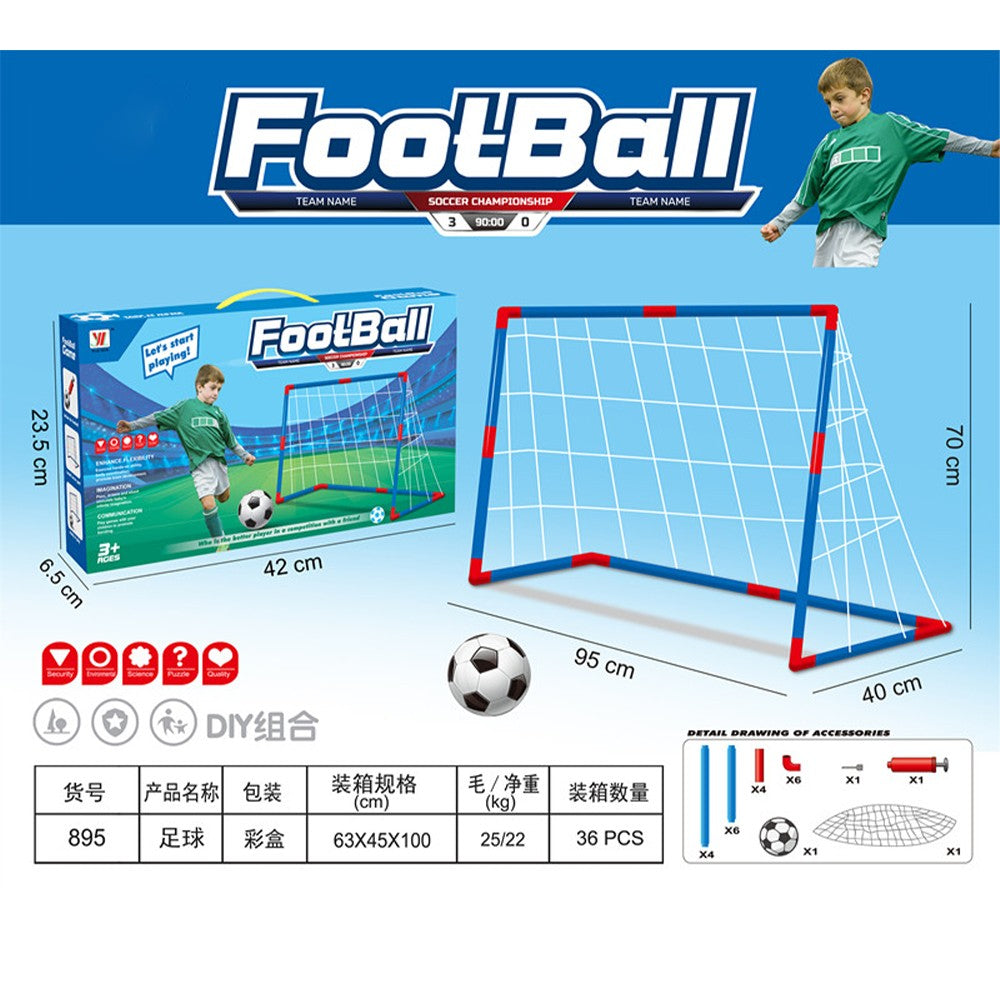 Football Goal Post Net with Ball-Football Set for Backyard Fun Summer Play