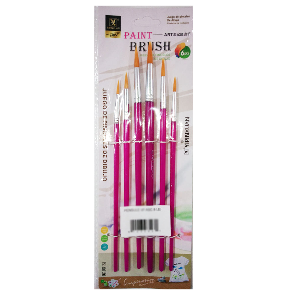 Set Pink Painting Brushes