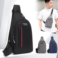 Men Single Shoulder Crossbody color black