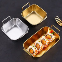 (NET) Cabilock Snack Basket Roasting Tray Serving Plates steam Snack 10x17 CM
