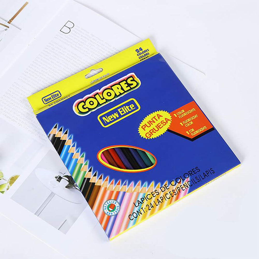 New Elite Colored Pencils 24 Colors