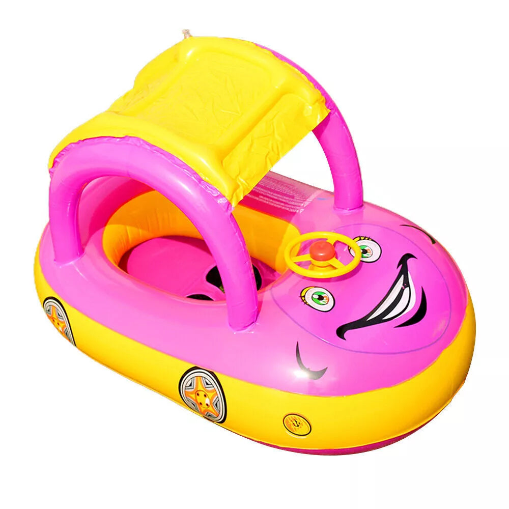 (NET) Swimming Pool Inflatable Realistic Cars Sunshade Toy