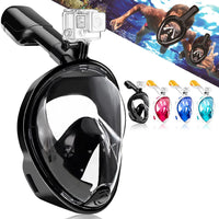 (Net) Overa Full Face 180° Snorkeling Mask Wide View Area Portable Snorkel Mask