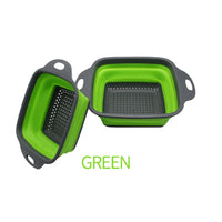 (net) Kitchen Collapsible Colander Fruit Vegetable Washing Drain Folding Strainer Basket