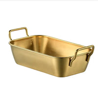 (NET) Cabilock Snack Basket Roasting Tray Serving Plates steam Snack 10x17 CM