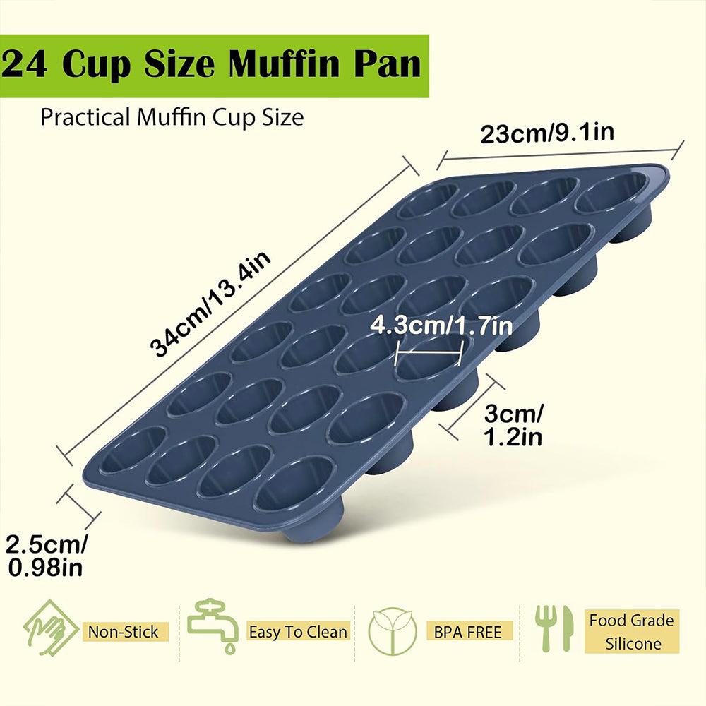 Mini Muffin Tray 24 Cup Muffins Pan 35x27x2cm