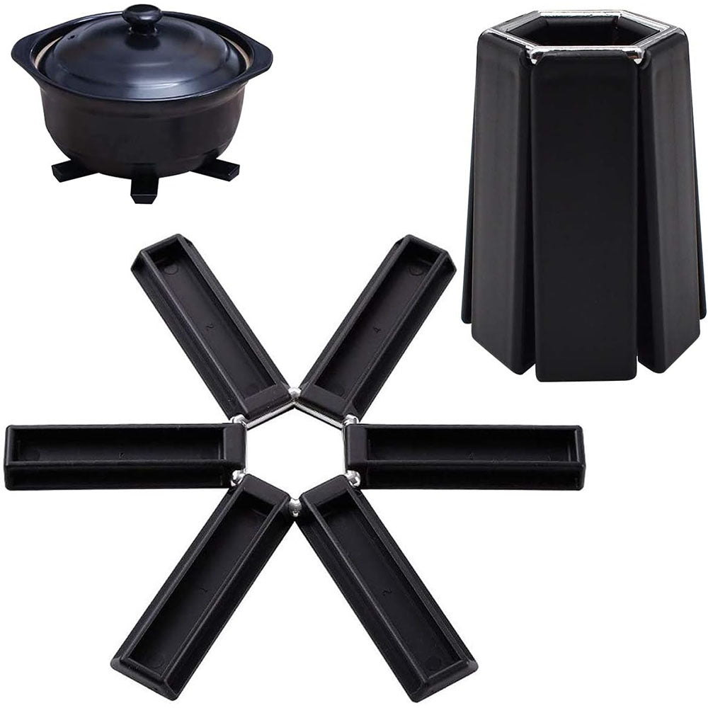 Heat Resistant Insulation Pad,Folding Heat Insulation Pad Trivets Non-Slip Potholders Coaster Phone Rack Pan Holder