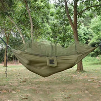 (net) parachute double camping mosquito net hammock with rope and carabiners outdoor nylon portable Hammock