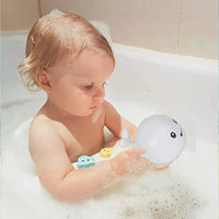 Baby Bath Toys with LED Light Whale Automatic Spray Water Bath Toy