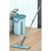 Mop Scratch Cleaning Automatic Spin Mop Bucket Flat Squeeze Hand Free Wringing Magic Microfiber Mop Home Floor Cleaning Mop / 406768