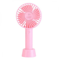Mini Portable USB Hand Fan Built-in Rechargeable Battery Operated Summer Cooling Table Fan with Standing Holder