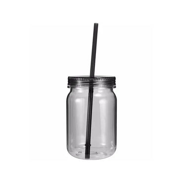 (Net) Jars with Lid and Straw