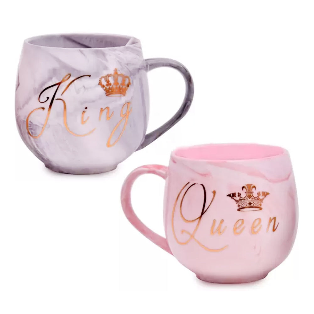 (Net) Ceramic King and Queen Coffee Mug Set 2 Pieces / 004873