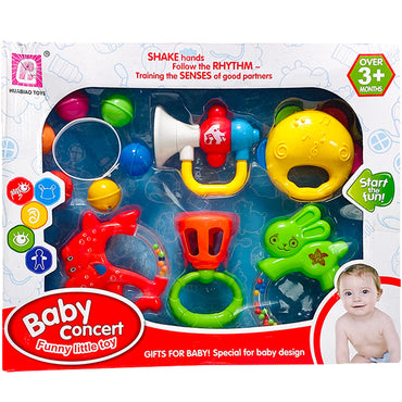 Set of 6 Baby Concert Teething Rattles