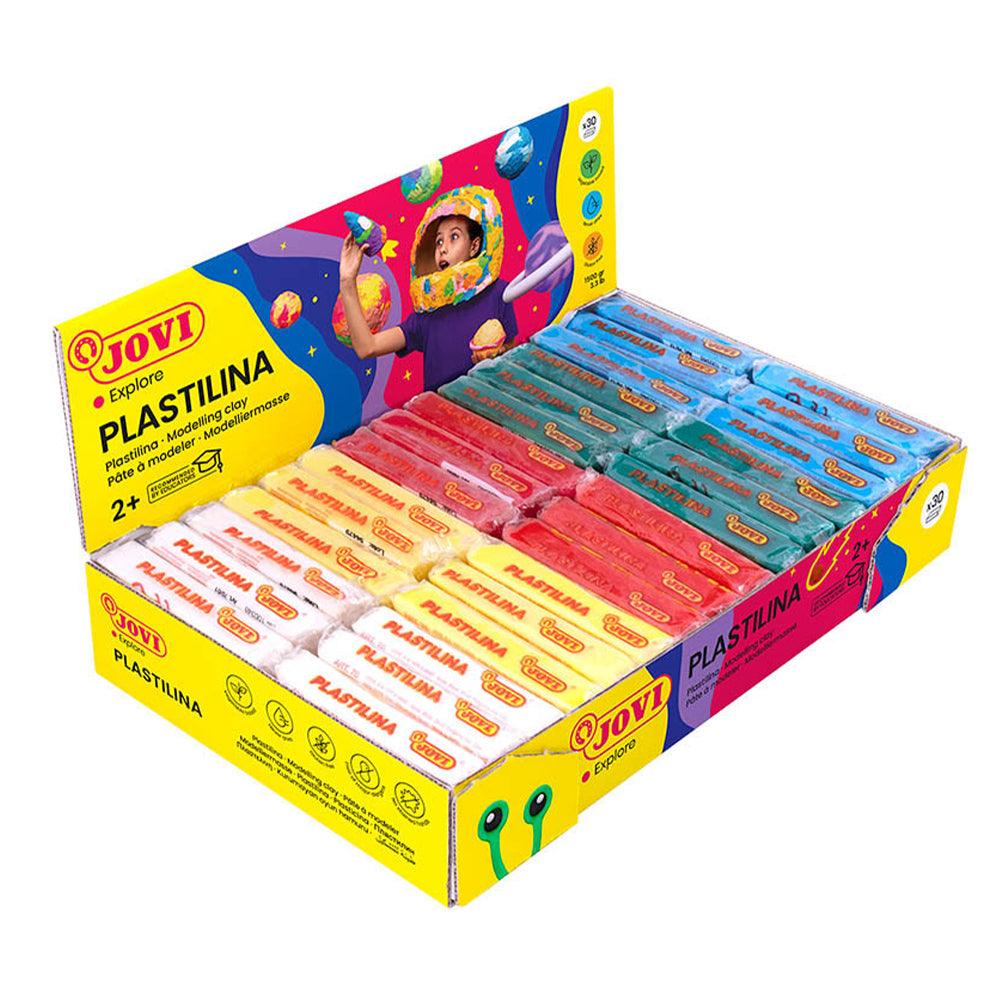 Jovi Plastilina Modelling Clay Set Of 30 Bars 50g Each 6 Colors - Karout Online -Karout Online Shopping In lebanon - Karout Express Delivery 